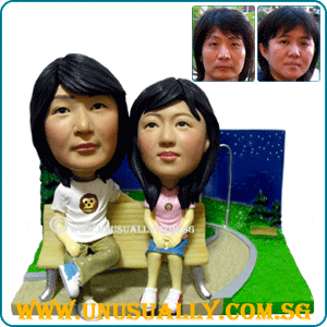 Custom 3D Romantic Moonlight Sweet Lovely Couple Figurines